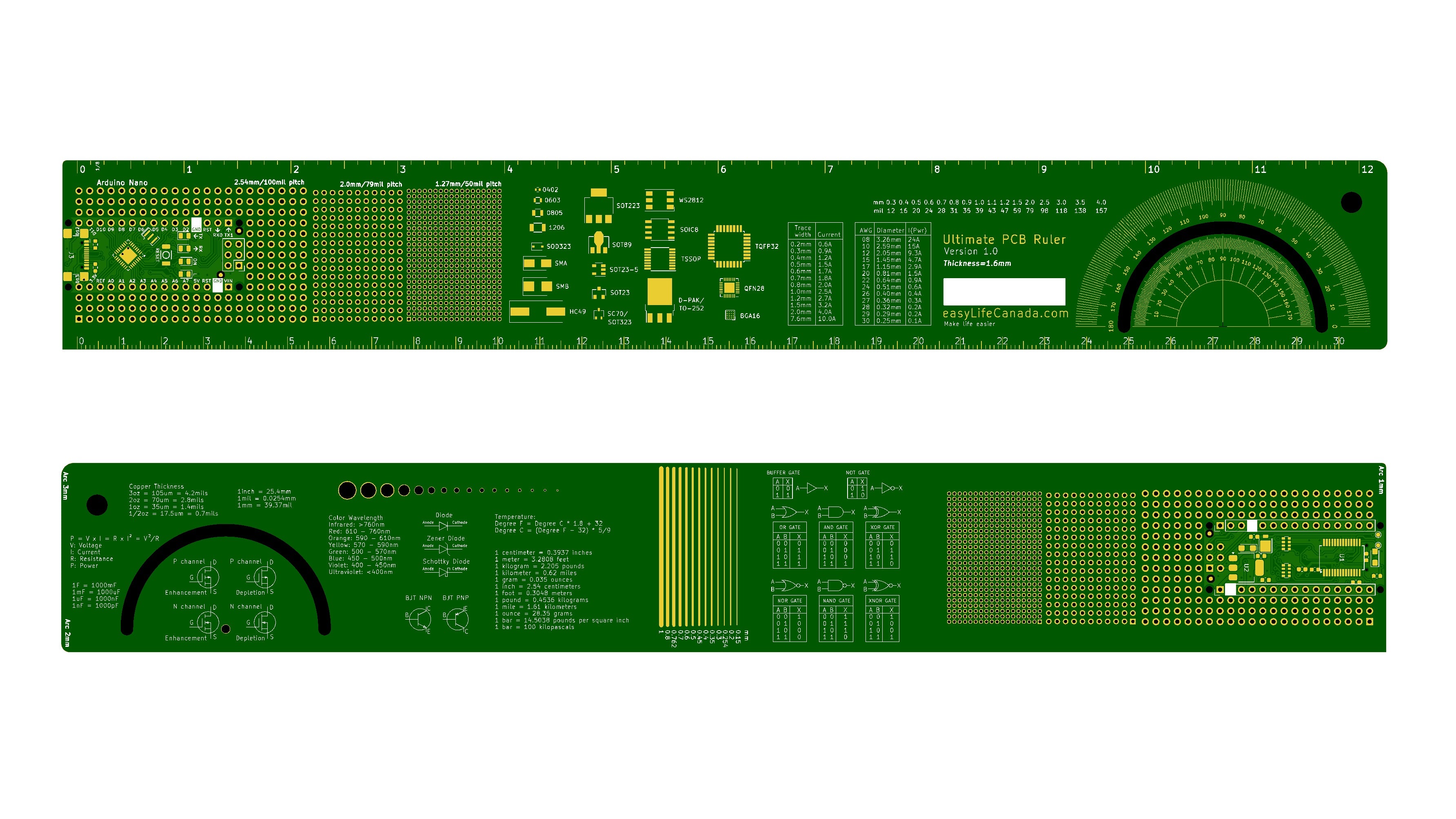 Ultimate PCB Ruler - 12 inches